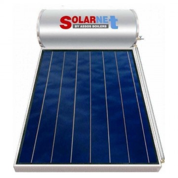 Assos Solarnet Ηλιακός Θερμοσίφωνας 160 λίτρων Glass Διπλής Ενέργειας με 2τ.μ. Συλλέκτη